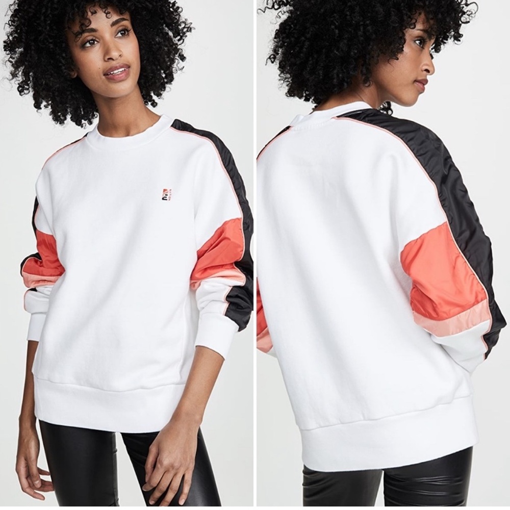 PE Nation Women's Colorblock‎ Five Star Crew Neck Sweatshirt Size Small